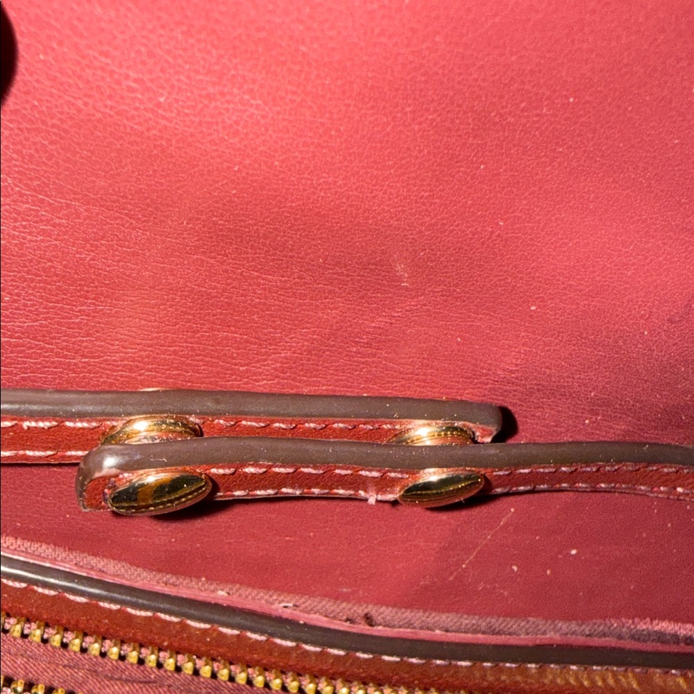 Coach Signature Floral Crossbody in Brown and Red - Picture 12 of 15